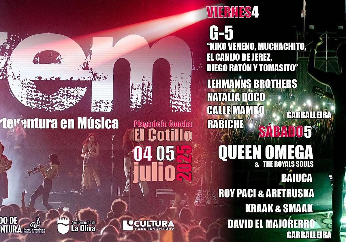 Imagen secundaria 1 - La presentación del cartel escogió el muelle chico de El Cotillo como marco.