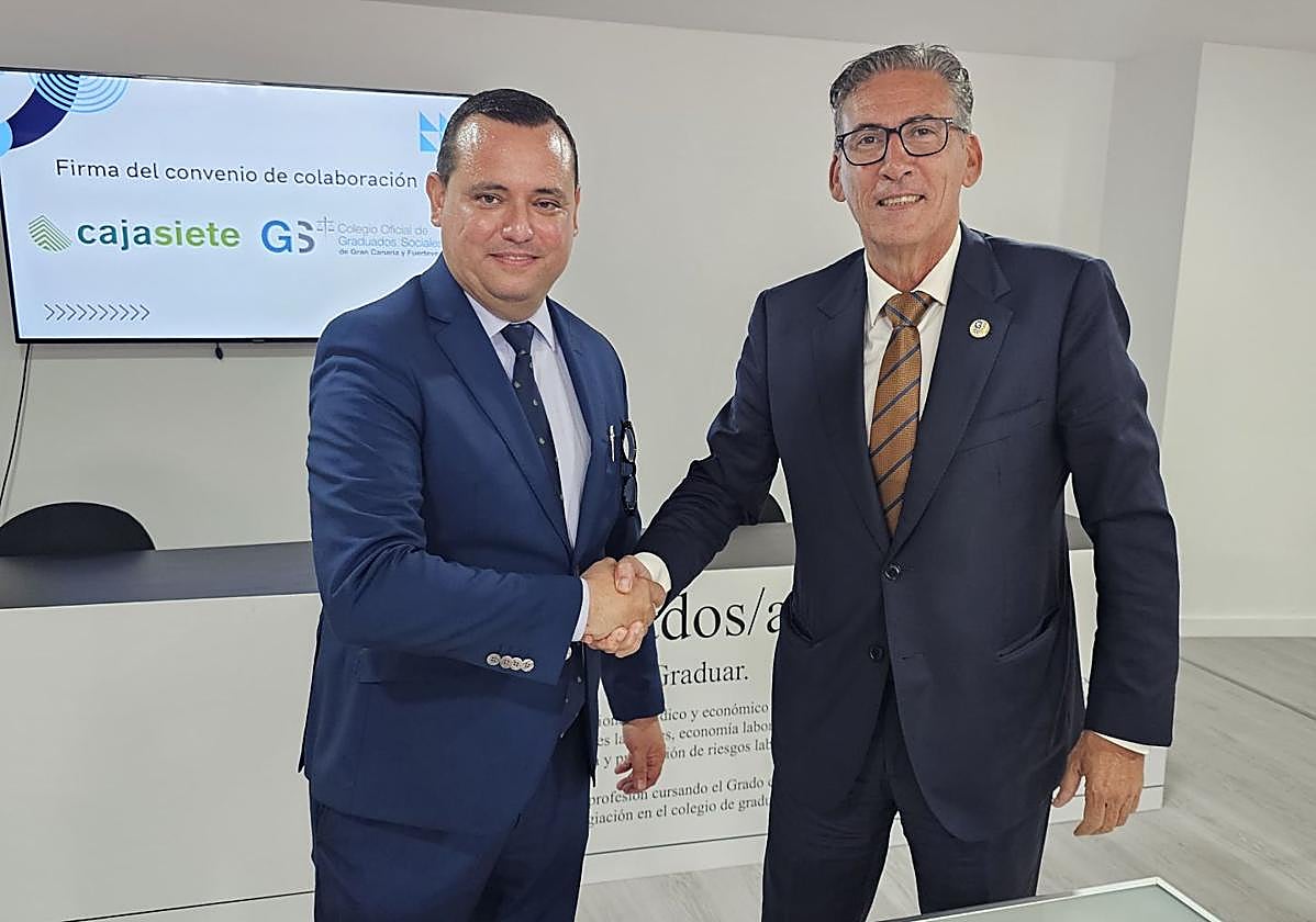 Cajasiete y el Colegio de Graduados Sociales de Gran Canaria y Fuerteventura firman un convenio de colaboración