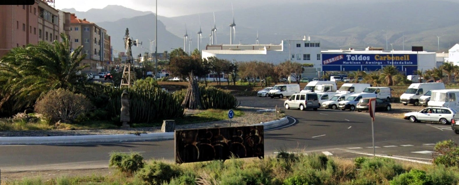 La GC-1 a la altura de Vecindario, donde se produjo el accidente de madrugada.