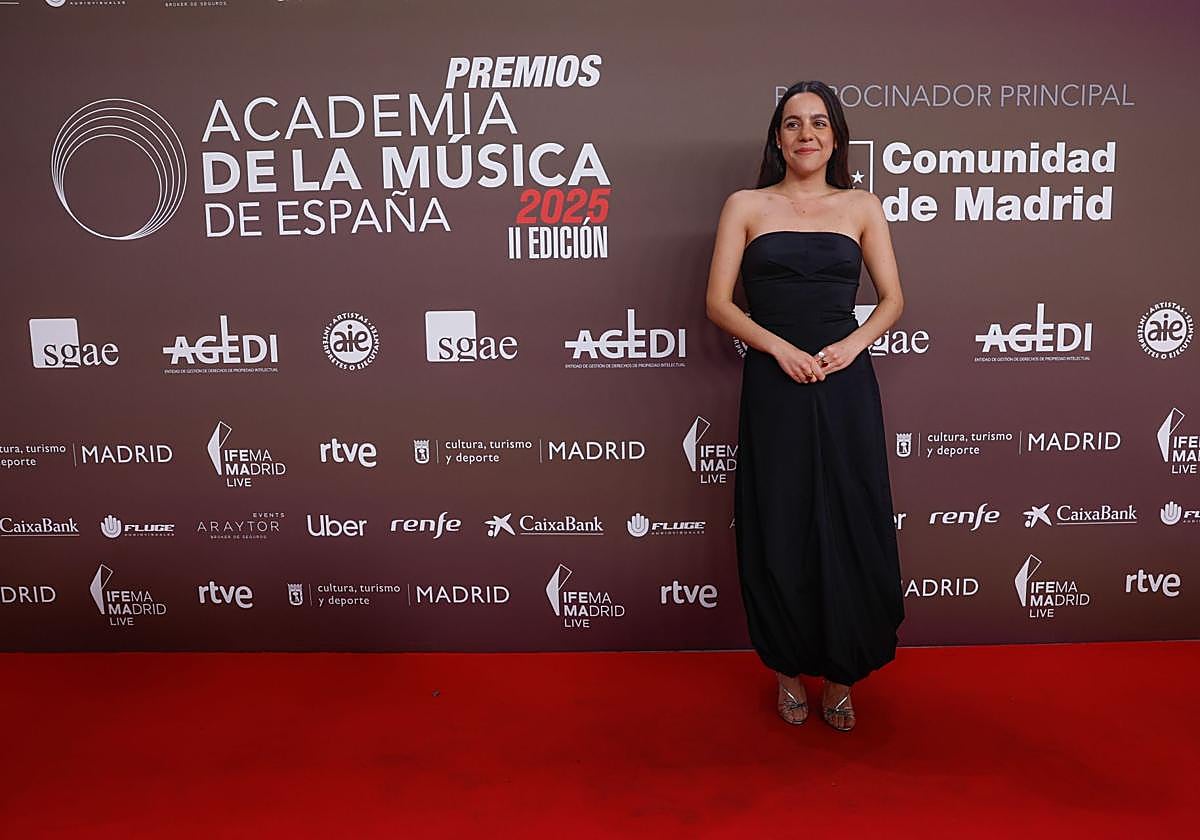 Valeria Castro, este miércoles, a su llegada a la gala.