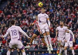 Juanpe, con el Girona frente al Athletic Club.