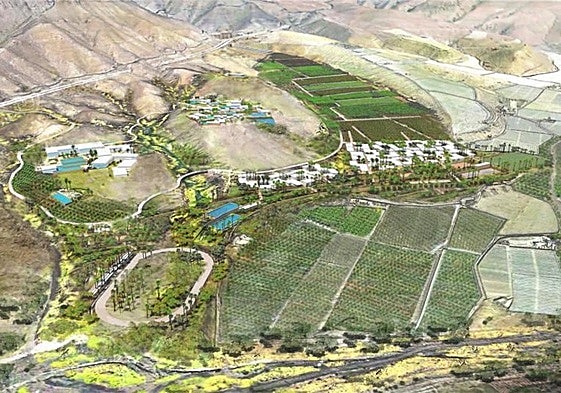 Recreación del aspecto final de la nueva pieza turística del valle de La Aldea.