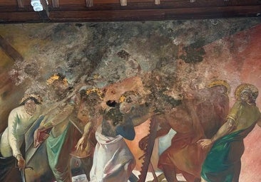 Alarma por el estado de conservación de los murales de Arencibia en el Pueblo Canario