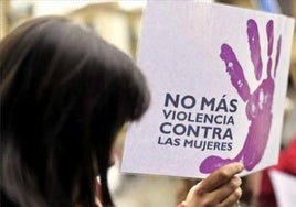 Imagen de archivo durante una manifestación contra la violencia machista.