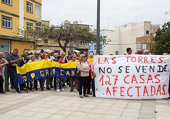 Protesta vecinal en Las Torres contra la modificación del Plan General de Ordenación de Las Palmas de Gran Canaria.