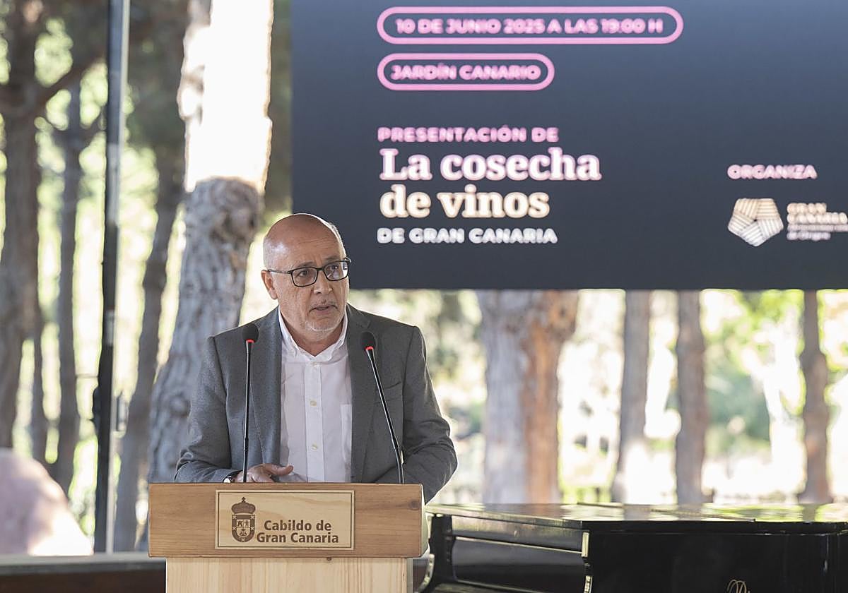 El presidente del Cabildo puso en valor la calidad de los vinos grancanarios.