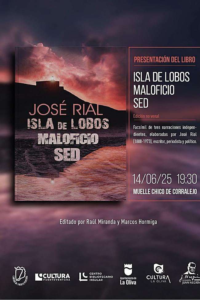 La presentación es en el muelle chico de Corralejo, mirando a Lobos.