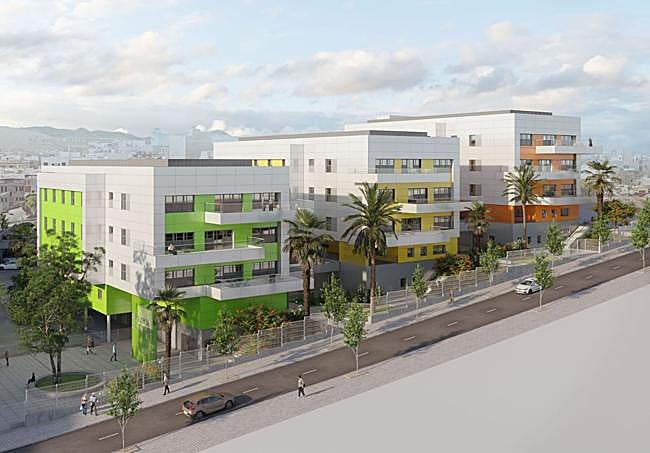 Recreación del aspecto final de la residencia Benedicta Ojeda.