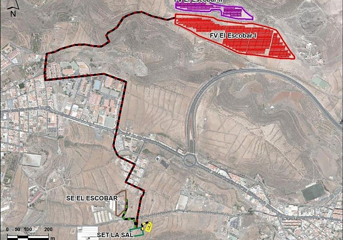 Ubicación de la futura planta de almacenamiento de energía.