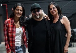 Haydée Milanés, Carlos Varela y Olga Cerpa, durante un ensayo del concierto de este viernes.