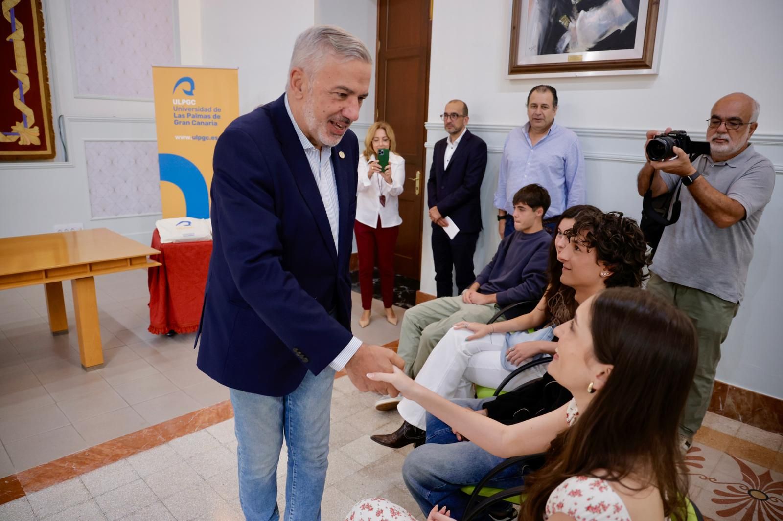 Recepción en la ULPGC de los alumnos con más nota en la Pau