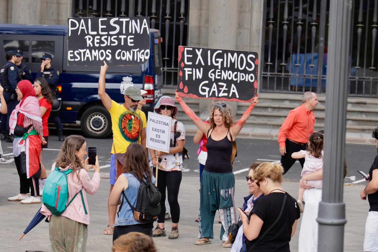 Concentración por el pueblo palestino en Las Palmas de Gran Canaria