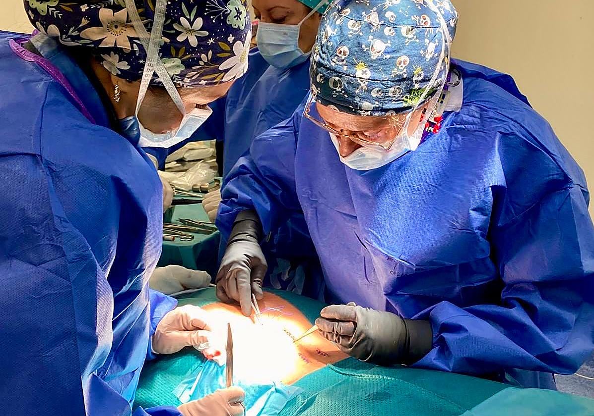 Intervención hospitalaria con la nueva técnica.