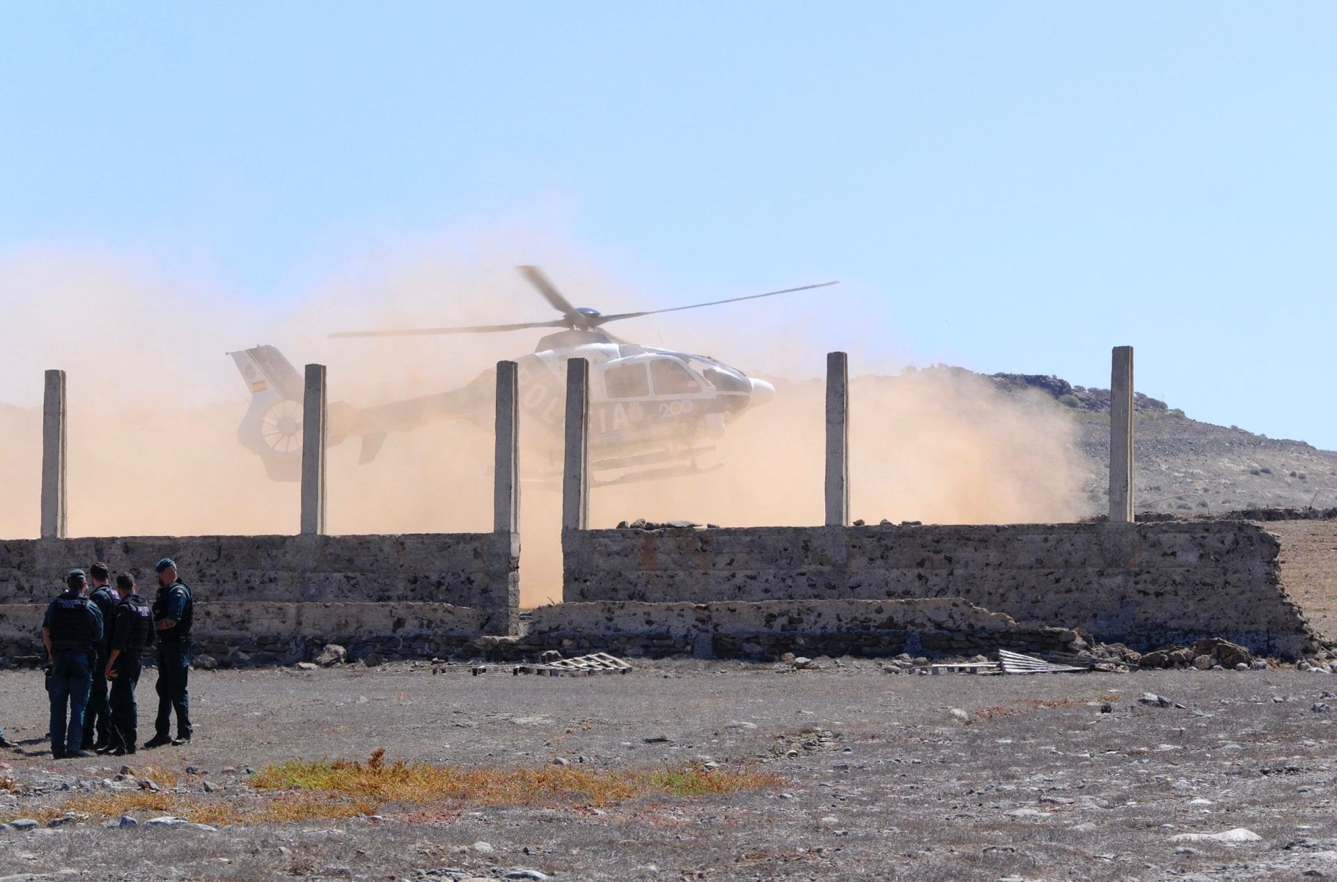 Mogán vive el simulacro de dos accidentes aéreos