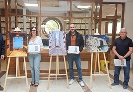 Las tres imágenes ganadoras con sus autores.