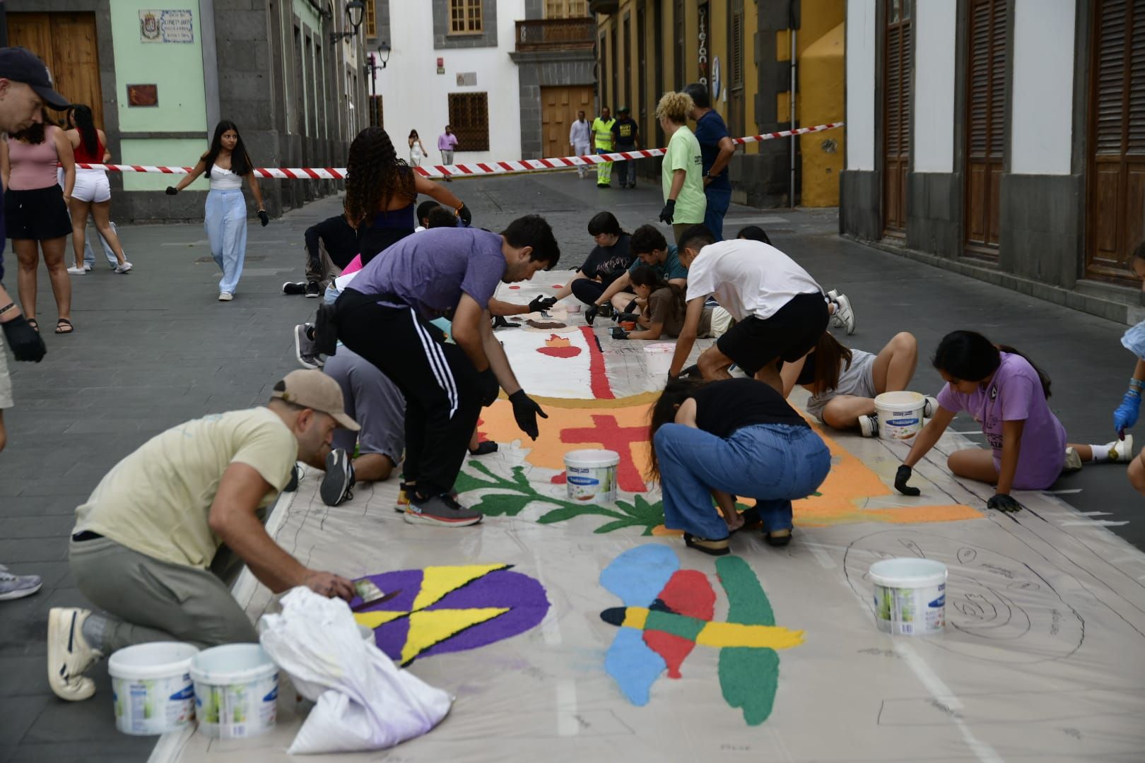 Alfombras llamativas para la celebración del corpus christi