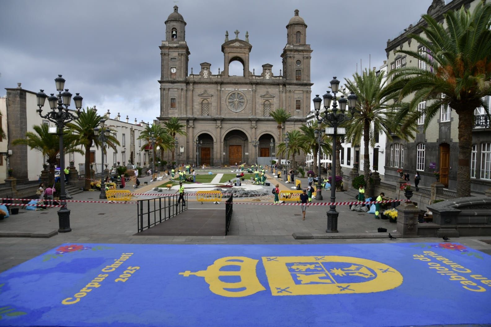 Alfombras llamativas para la celebración del corpus christi