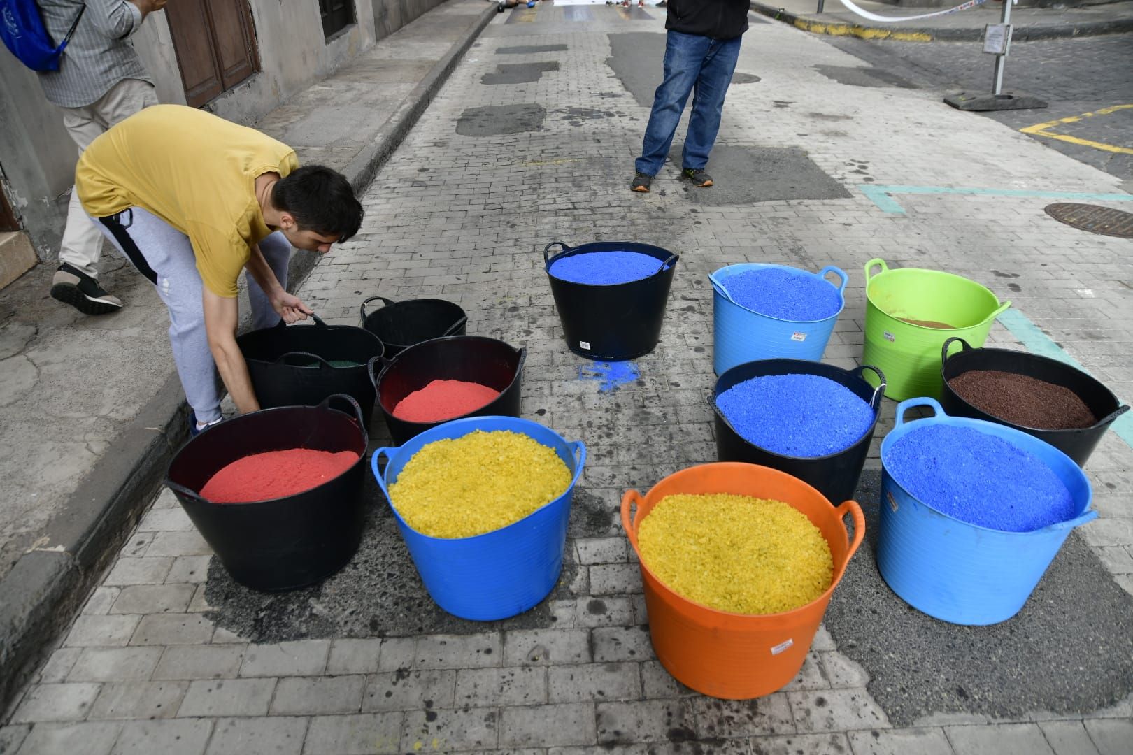 Alfombras llamativas para la celebración del corpus christi