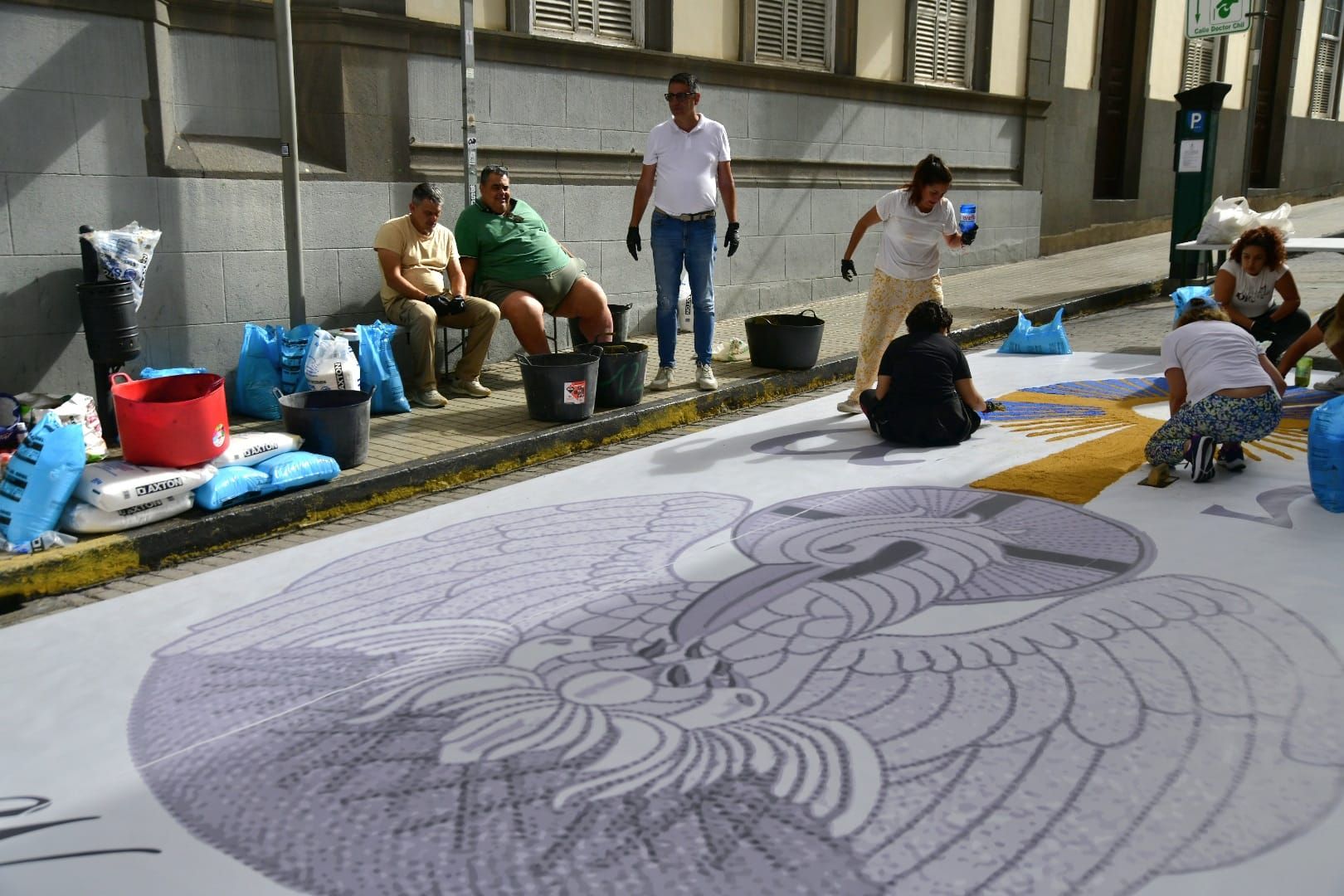 Alfombras llamativas para la celebración del corpus christi