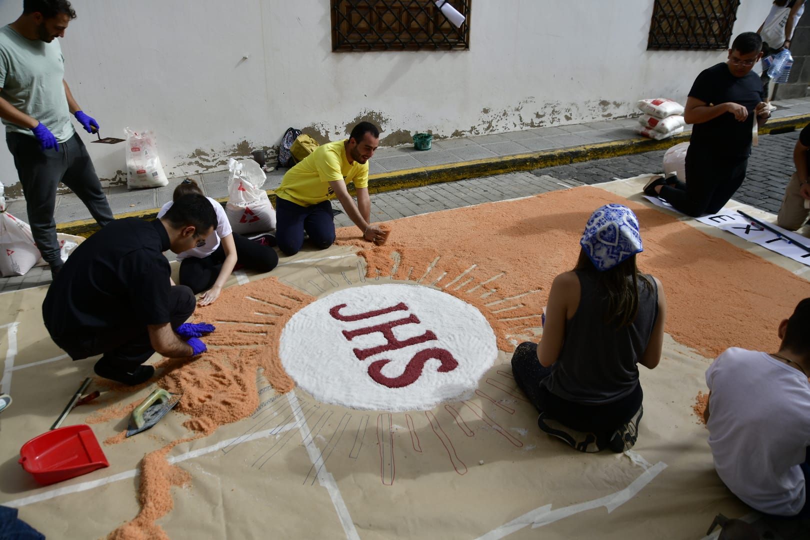 Alfombras llamativas para la celebración del corpus christi