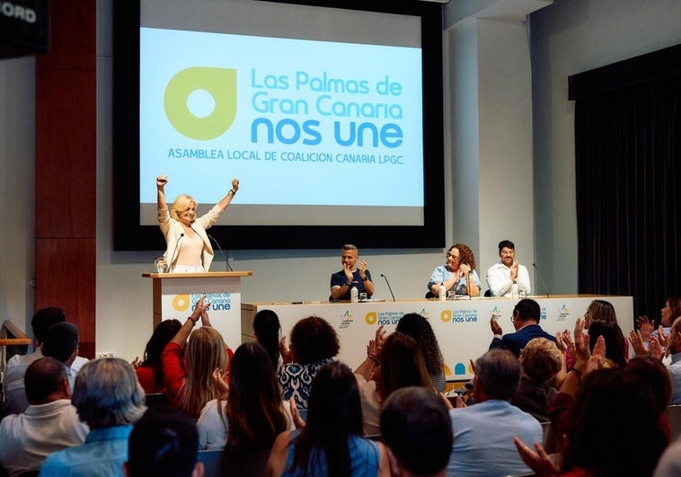 Esther Monzón, ayer en el acto de CC celebrado en la capital grancanaria.