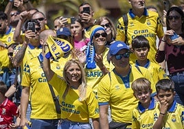 Detalle de aficionados de la UD, ahora protagonistas con la campaña de abonados.
