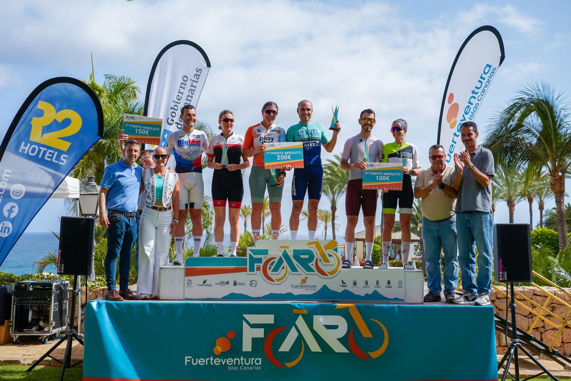 Así lució el podio.