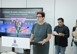 La consejera Candelaria Delgado presenta la campaña por el Día Internacional LGTBIQ+.