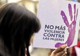 Imagen de archivo durante una manifestación contra la violencia machista.