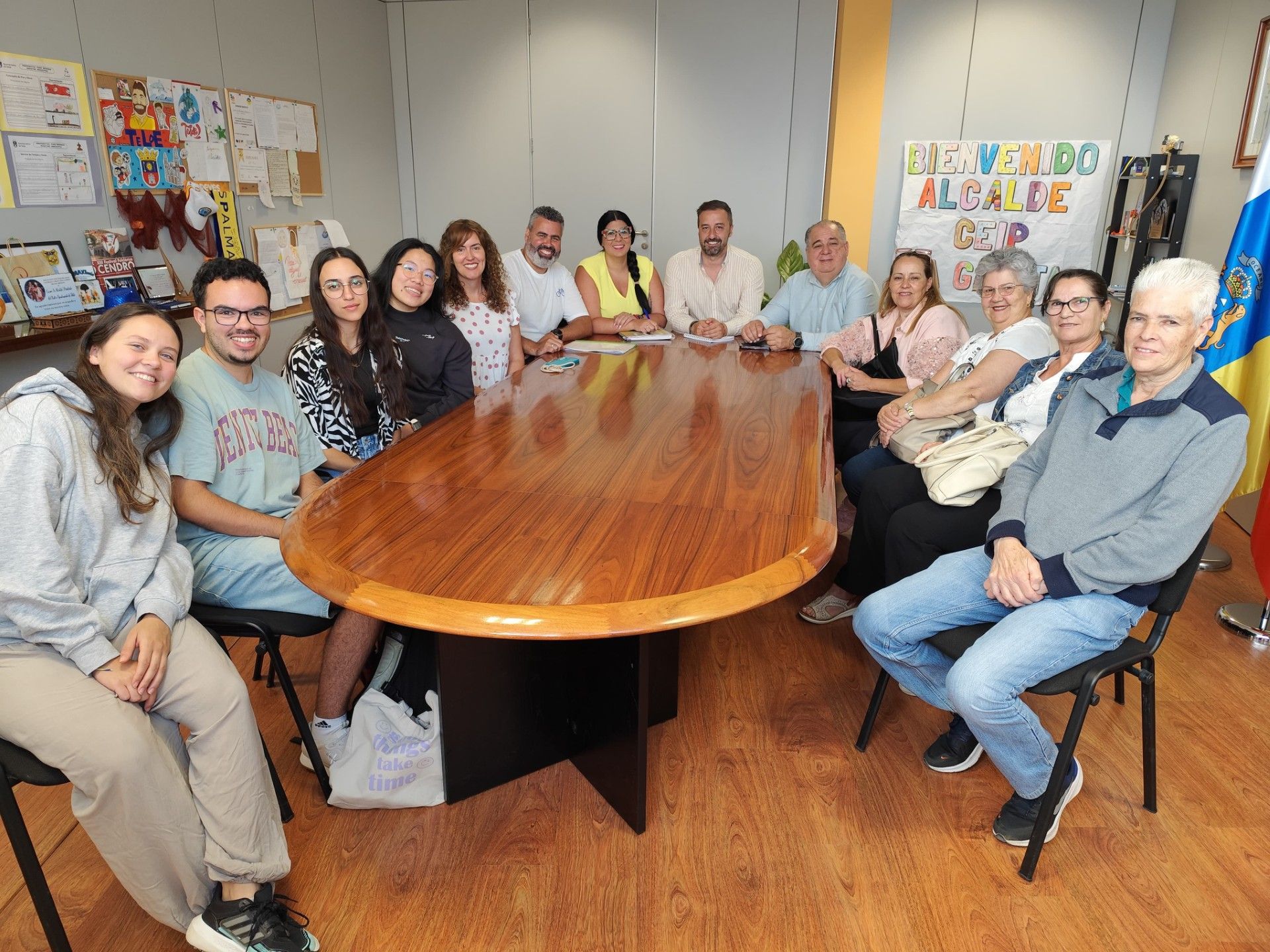 Imagen de la reunión mantenida este miércoles en el Ayuntamiento de Telde.