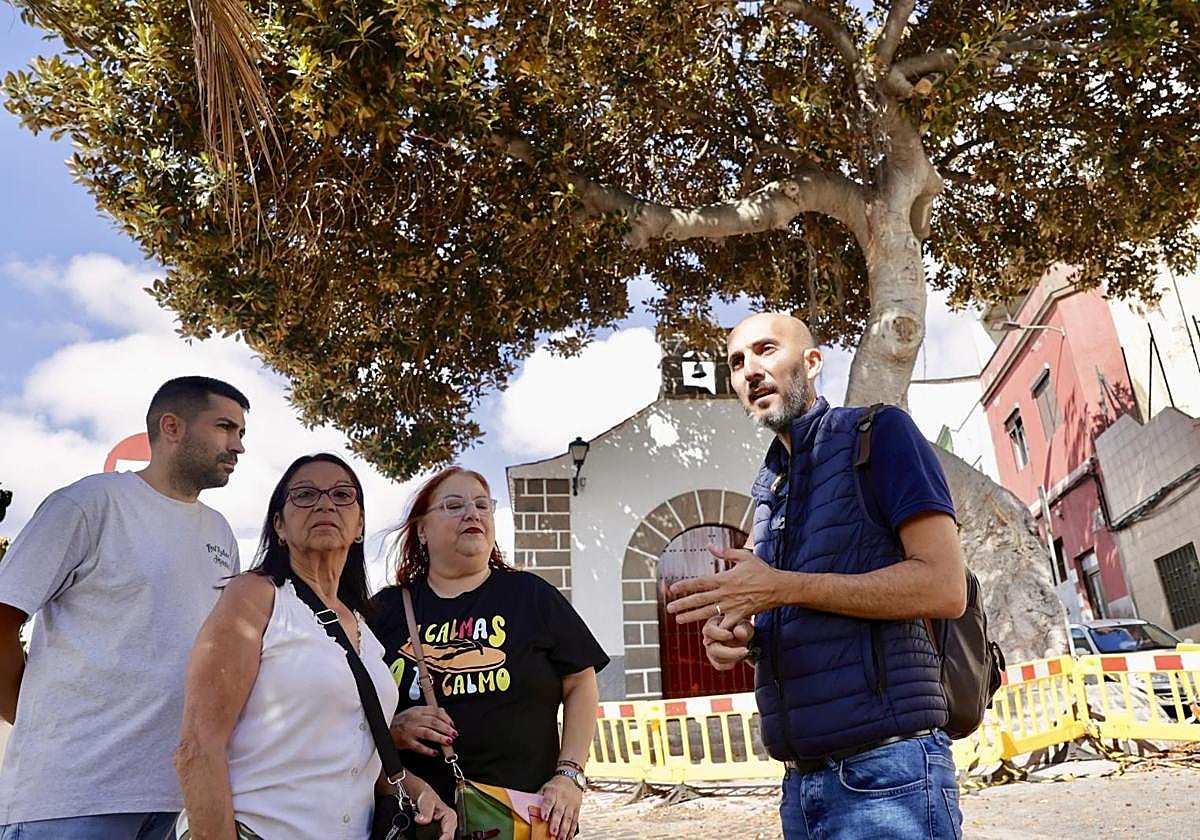 Vecinos del risco de San Nicolás piden que se actúe en el ficus de la ermita.