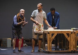 Una imagen de 'Enemigo', último montaje estrenado por la compañía teatral grancanaria La República.