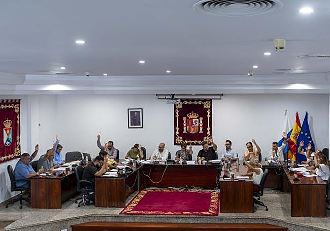 Un momento del pleno de este viernes.