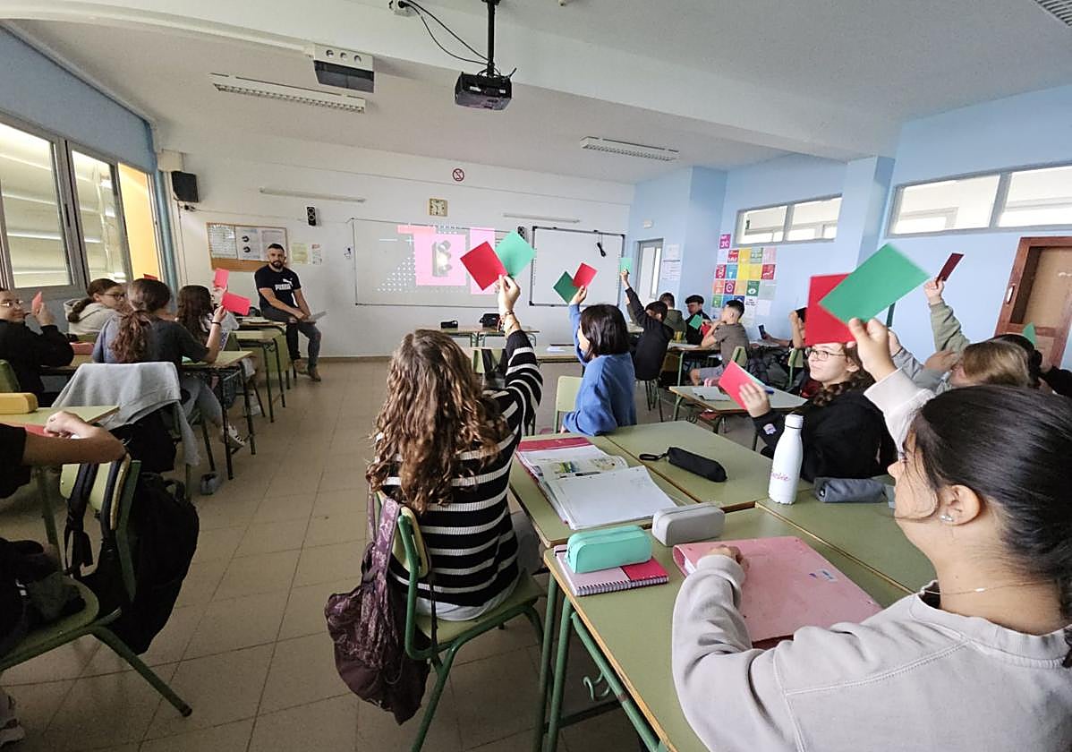 Uno de los talleres del proyecto Por-No hablar en un centro canario.