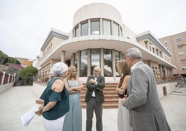El presidente del Cabildo, Antonio Morales, en la visita a las instalaciones de Adepsi.