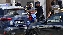 Cristian Ezequiel S.M tras ser detenido en Arinaga.