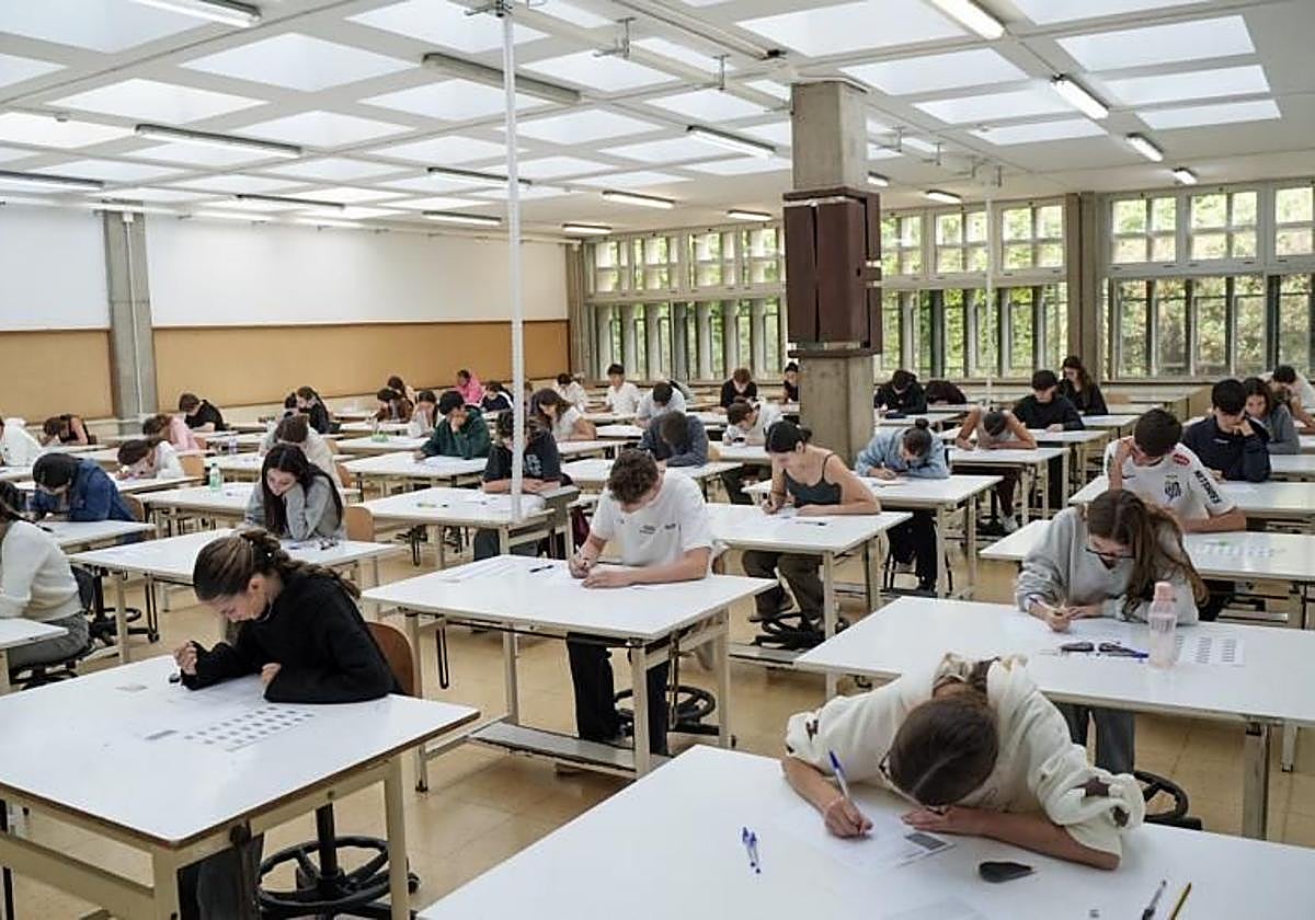 Imagen de la convocatoria ordinaria de la PAU 2025 en el campus de Tafira.
