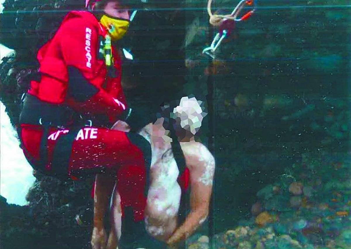 El cadáver de Ismael Mohamed Hahmed.