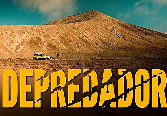 Cartel de la serie con las dos amigas protagonistas en una montaña del municipio de La Oliva.