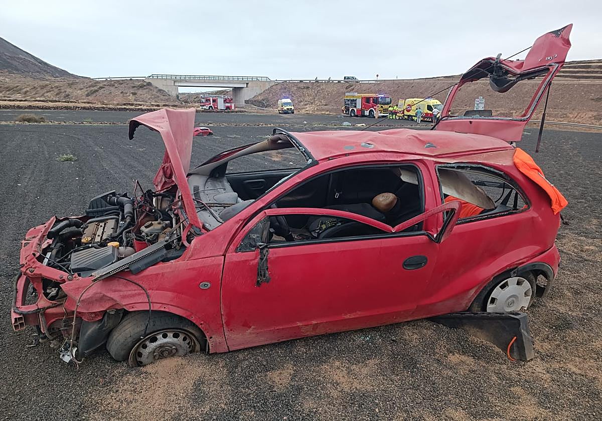 Imagen del vehículo siniestrado.