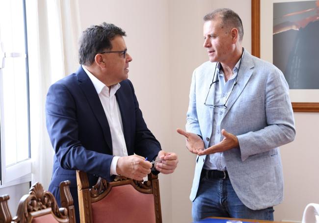 NMiranda y Cejas, en la reunión técnica de seguimiento de las obras hidráulicas y de saneamiento de La Graciosa.