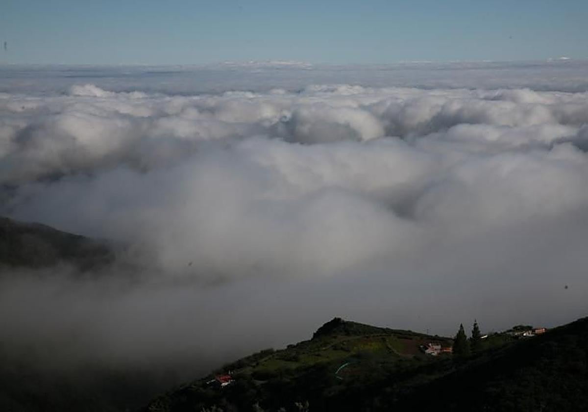 Mar de nubes en Gran Canaria.