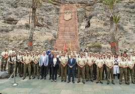 Participantes en la conmemoración del 426 aniversario de la victoria de El Batán.