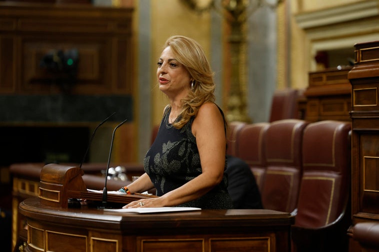 La diputada de Coalición Canaria en el Congreso de los Diputados, Cristina Valido, durante su intervención este miércoles.