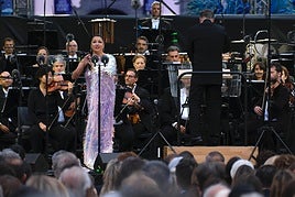 Anna Netrebko, durante el concierto de este miércoles en el Santa Catalina Classics.