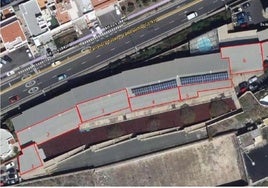 Cubiertas que acogerán la planta fotovoltaica del CADI de San José de Las Longueras.