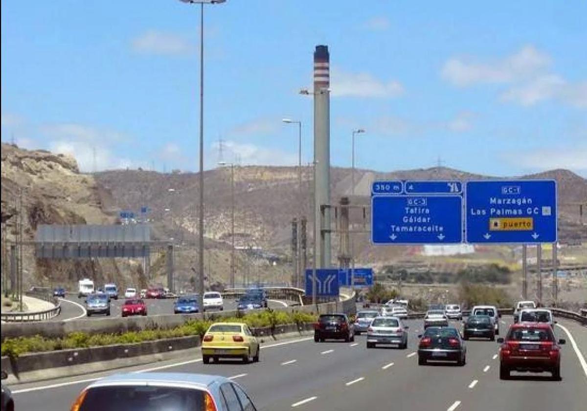 Imagen de la GC-3 próxima a la zona del accidente.