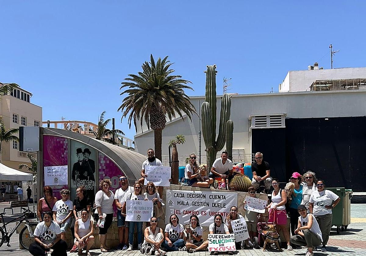 Concentración de voluntarios en Vecindario.