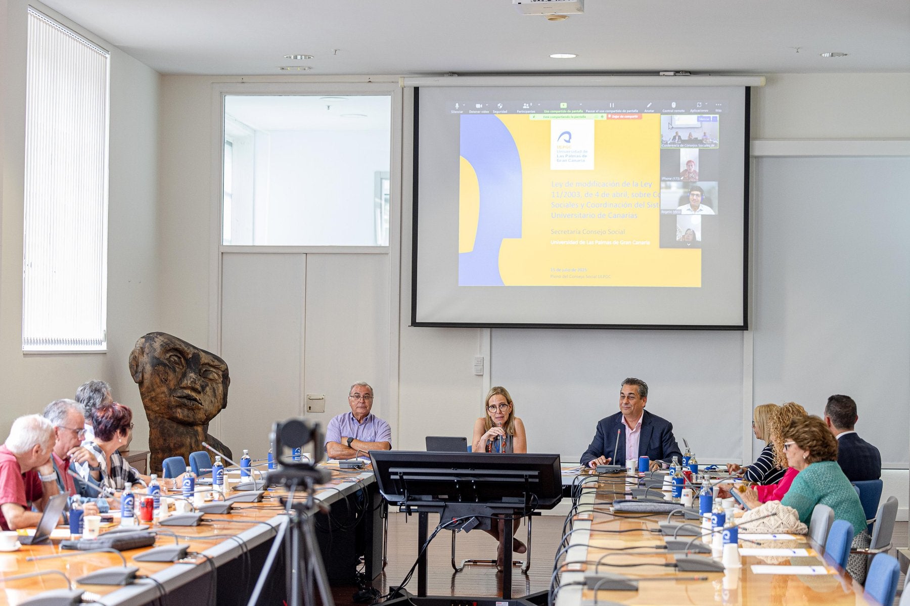 Pleno extraordinario del Consejo Social de la ULPGC este martes.