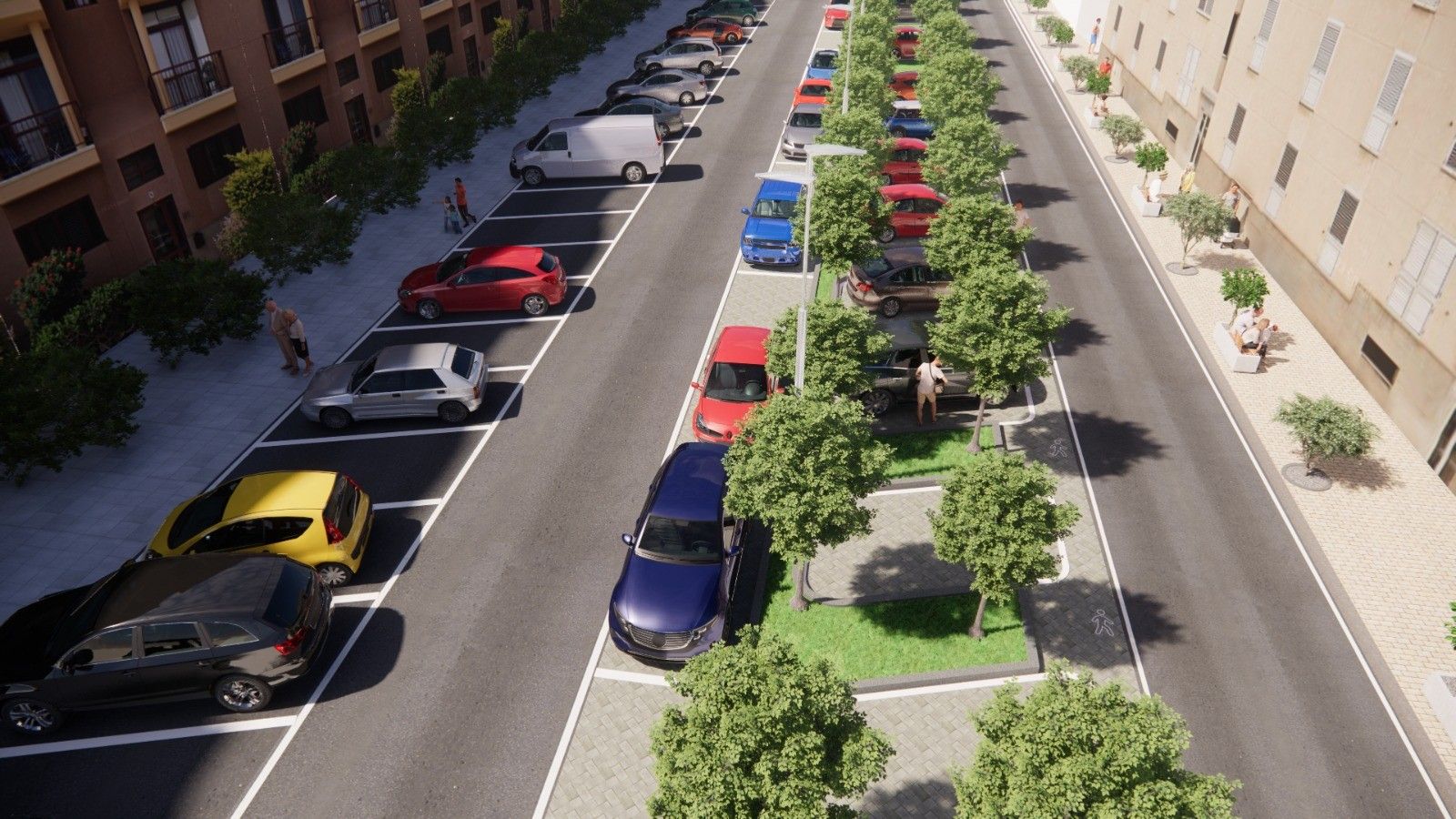 Infografía de cómo quedaría la calle Américo Vespucio.
